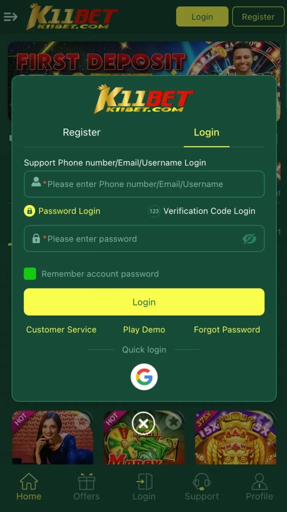 k11bet login